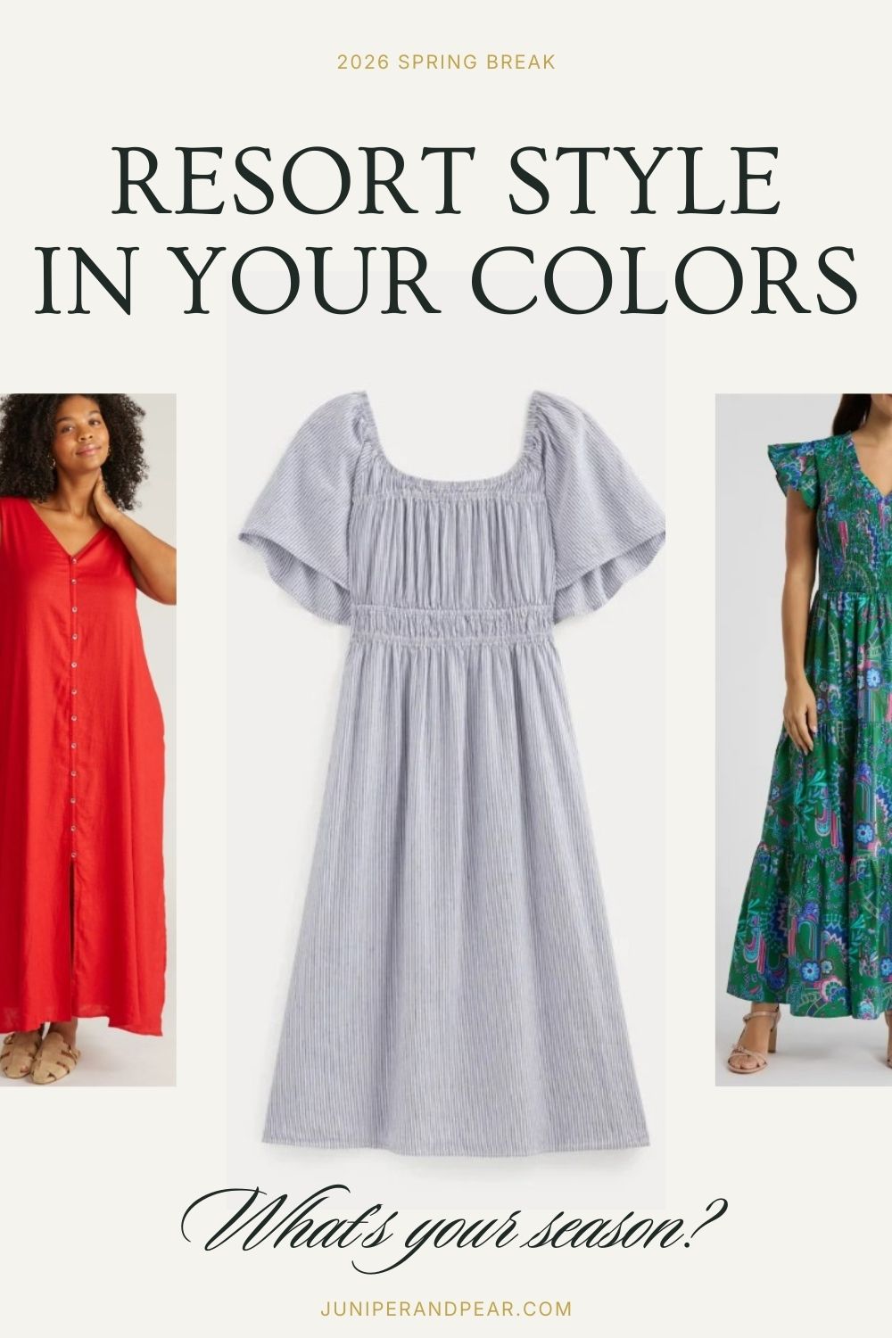 Spring Break Vacation Outfits by Color Season: Dresses, Swimwear ...